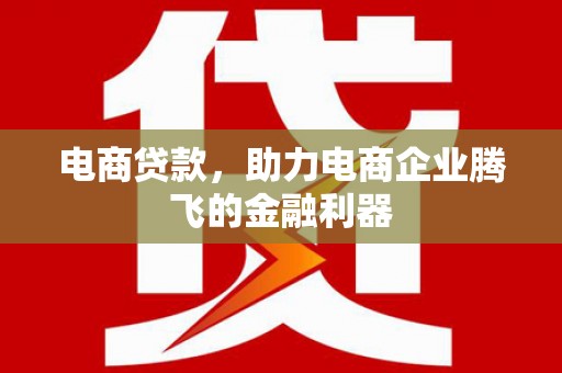 瑞芳电商贷款，助力电商企业腾飞的金融利器