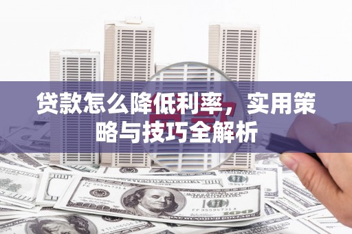 葫芦岛贷款怎么降低利率，实用策略与技巧全解析