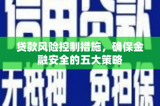 秦淮贷款风险控制措施，确保金融安全的五大策略