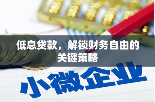 淳安低息贷款，解锁财务自由的关键策略
