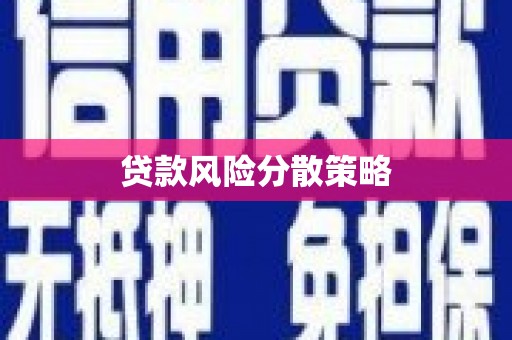 城中贷款风险分散策略