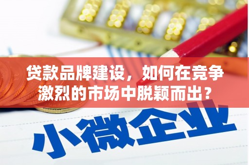 蔡甸贷款品牌建设，如何在竞争激烈的市场中脱颖而出？